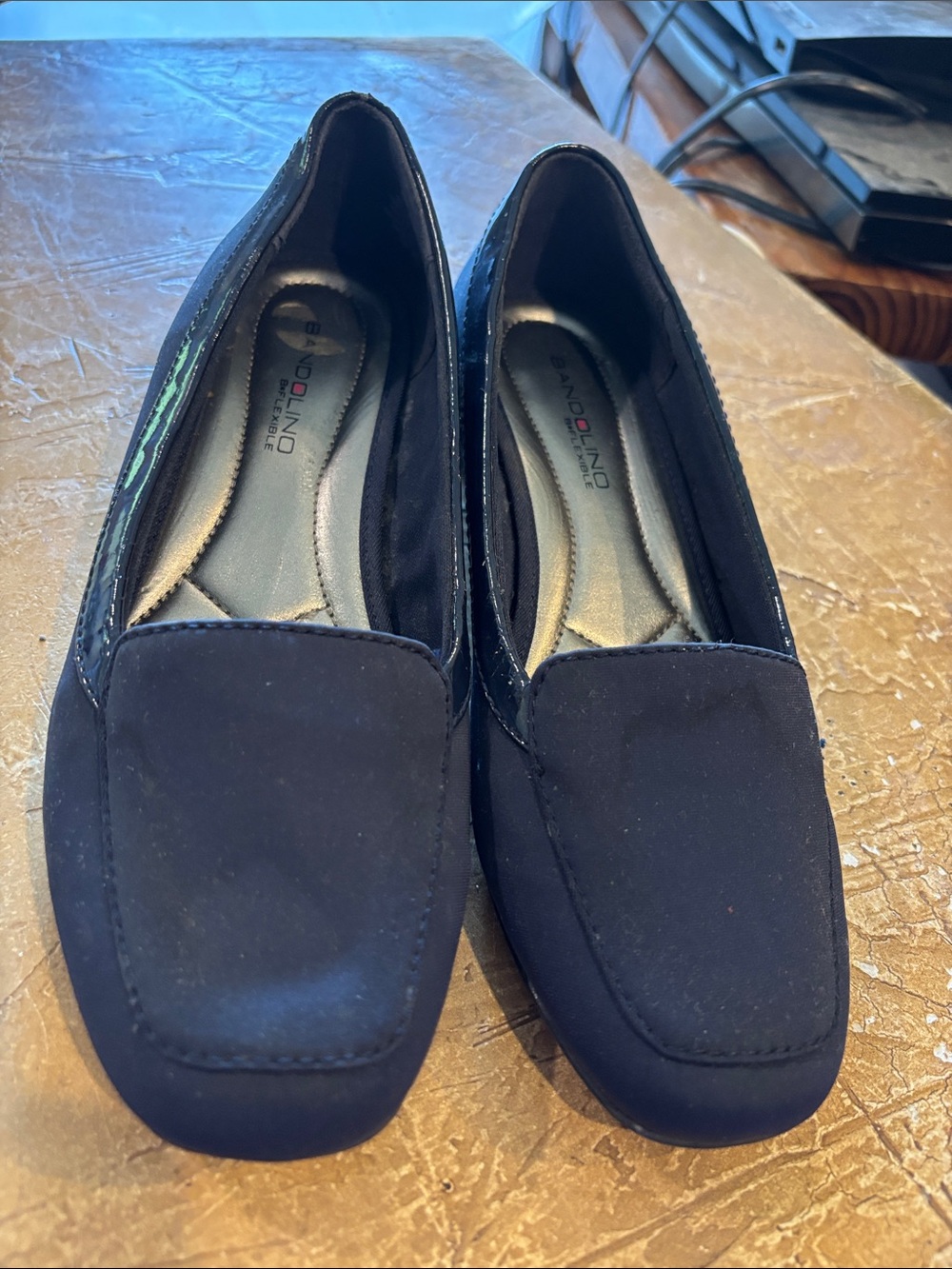 Bandolino Navy Blue Slip-On Loafers with Cushioned Insole